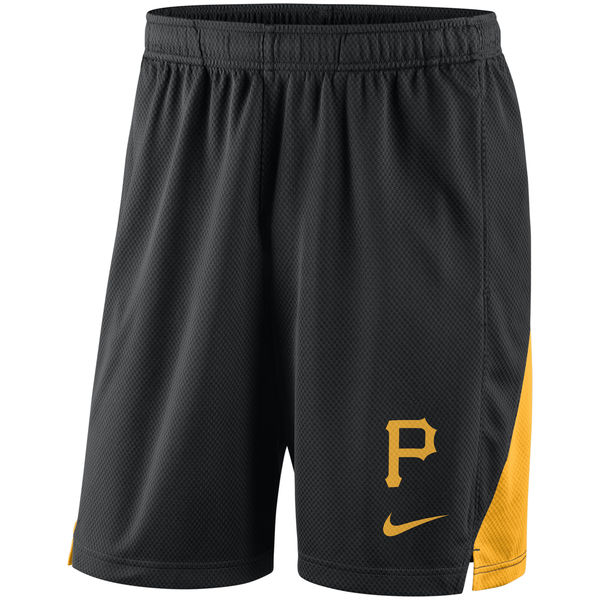 Men's Pittsburgh Pirates Black Franchise Performance Shorts(Run Small)